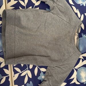 Gray Crew Neck Sweatshirt with Long Sleeves